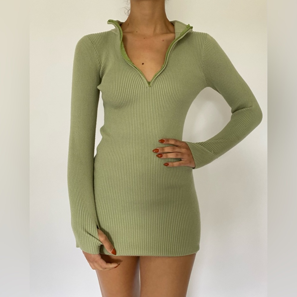 Princess Polly long sleeve dress with zipper